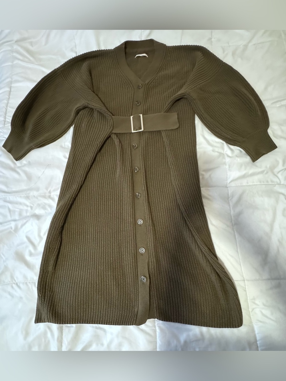Anthropologie Long-Sleeve Belted
Cardigan Sweater Midi Dress - Picture 13 of 16
